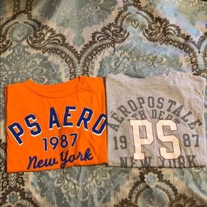 2 P.S. Aeropostale Boys shirts size 10